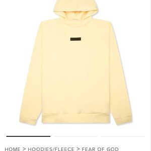 NWT Fear of God Essentials Hoodie Garden Yellow